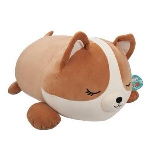 NWT SLEEP-A-MALLOWS by Squishmallows Jumbo Plush 30" Regina Corgi Dog Tan/white